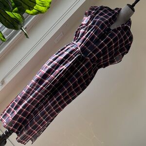 rag & bone Plaid Dress in Red and Blue